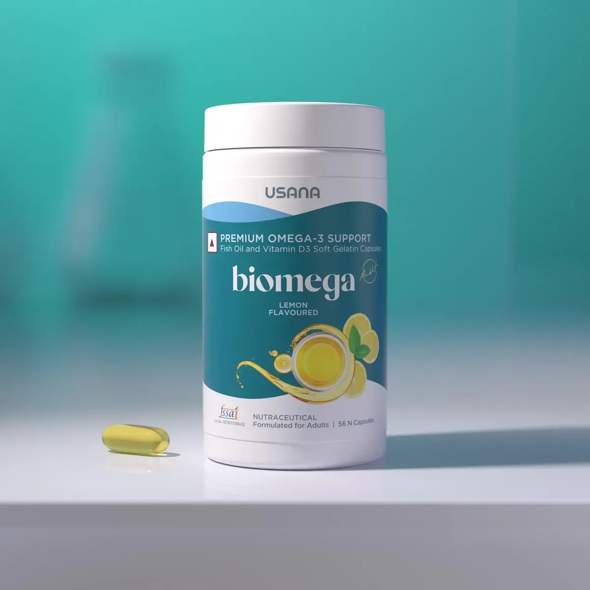 Official packaging for BiOmega.