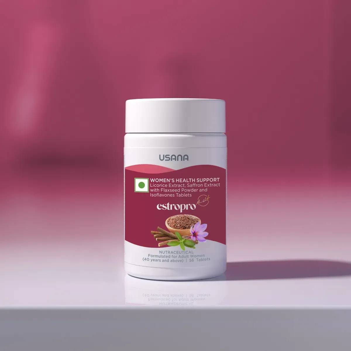 Official packaging for EstroPro: Plant-based menopausal support for women.