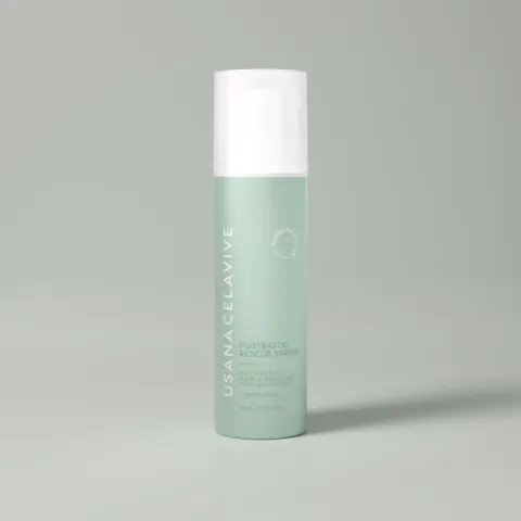 Official packaging for Postbiotic Rescue Serum.