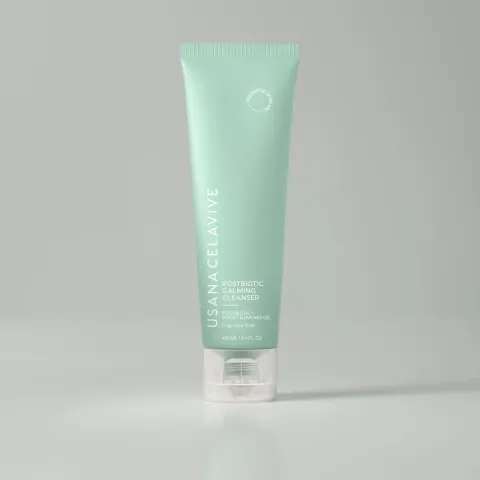 Official packaging for Postbiotic Calming Cleanser.