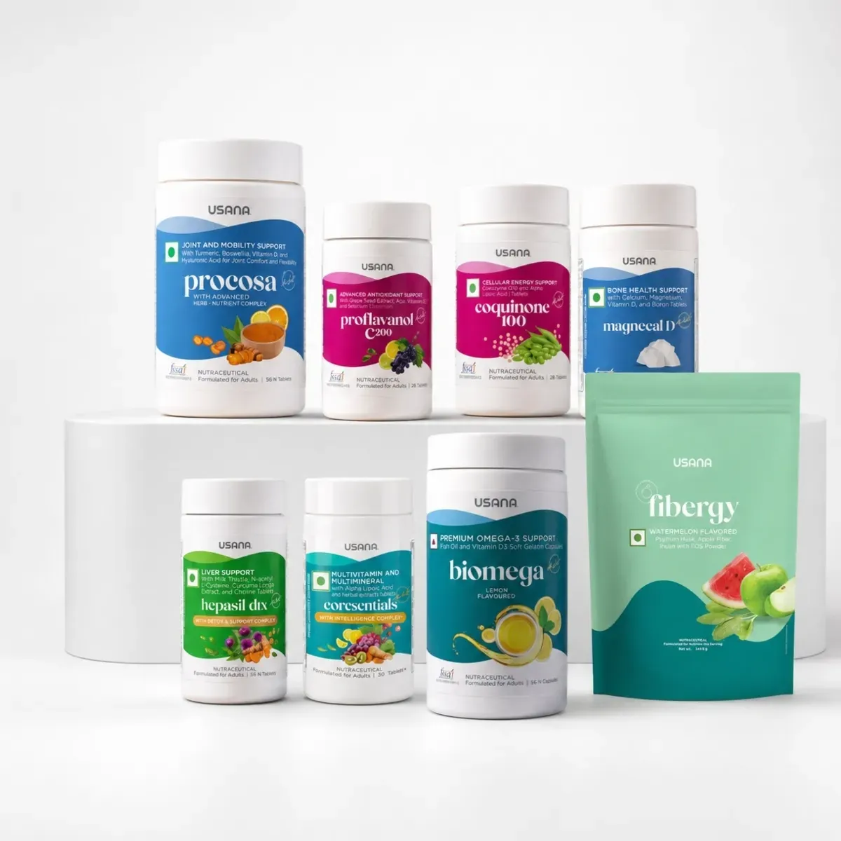 Official packaging for USANA Health 360 with Biomega.